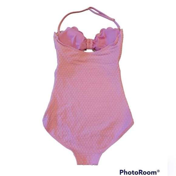 Kate Spade Marina Piccola Textured One Piece Swimsuit Bathing Suit Pink S - Picture 5 of 15